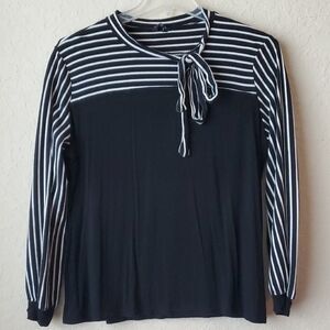20W Black and White Striped Top